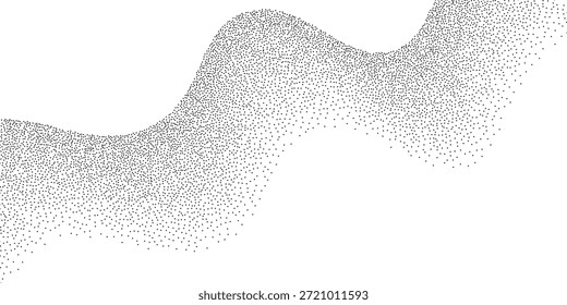 Fondo de pantalla de dotwork de ruido arenoso. Puntos negros, manchas, partículas o gránulos. 