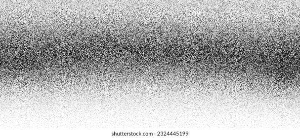 Gritty texture sand on transparent background.Monochrome noise halftone, grit pattern.Vector isolated illustration