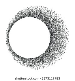 Gritty texture sand on transparent background.Monochrome noise halftone, grit pattern.Vector isolated illustration