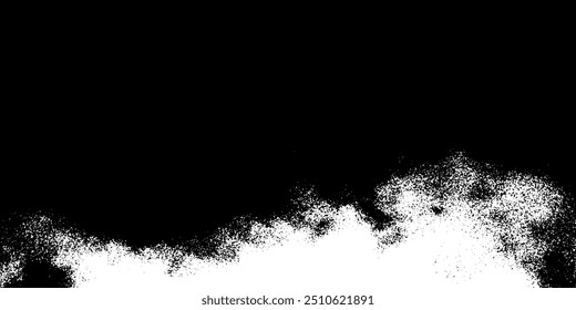 Gritty texture sand on transparent background.Monochrome noise halftone, grit pattern.Vector isolated illustration