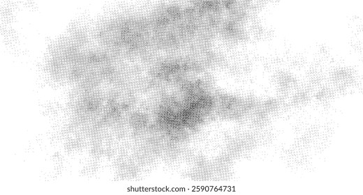 Gritty texture sand on transparent background.Monochrome noise halftone, grit pattern.