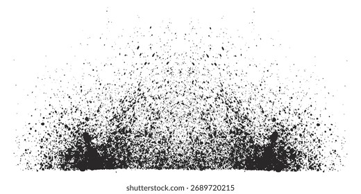 Arena de textura arenosa sobre fondo transparente. Medio tono de ruido monocromático, patrón de grano. Vector aislado Ilustración Ruido de grano Medio tono o textura granulada o ruido de grano de trabajo de puntos

