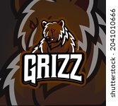 Grizz Esport logo. Suitable for team logo or esport logo and mascot logo, or tshirt design.
