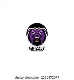 grizzly angry logo design gaming esport