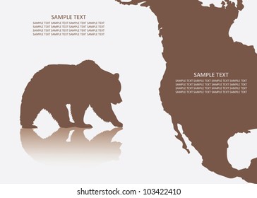 Grizzly bear background - vector illustration