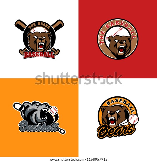 Grizzly Bear Baseball Sports Logo Concept Stock Vector (Royalty Free ...