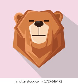 Grizzly bear cartoon vector illustration wildlife 