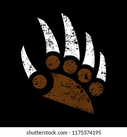 Grizzly bear claw vector illustration