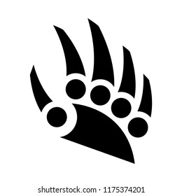 Grizzly bear claw vector illustration