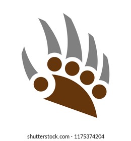 Grizzly bear claw vector illustration