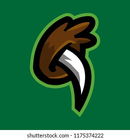 Grizzly bear claw vector illustration