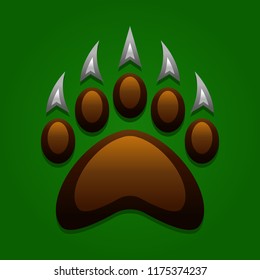Grizzly bear claw vector illustration