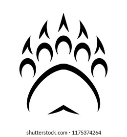 Grizzly bear claw vector illustration