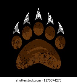 Grizzly bear claw vector illustration