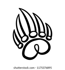Grizzly bear claw vector illustration