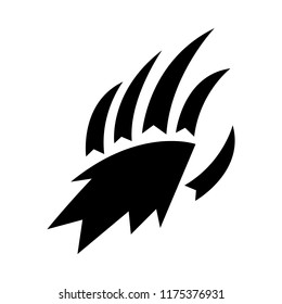 Grizzly bear claw vector illustration