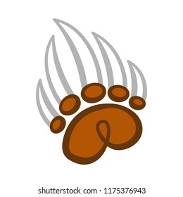 Grizzly bear claw vector illustration