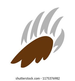 Grizzly bear claw vector illustration