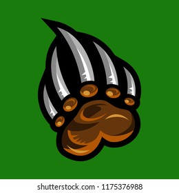 Grizzly bear claw vector illustration