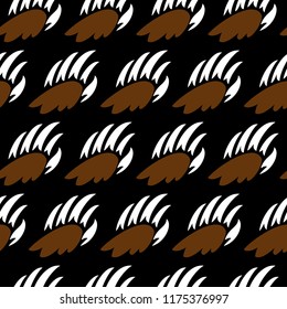 Grizzly bear claw vector illustration