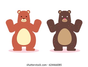 the grizzly bear cute vector illustration