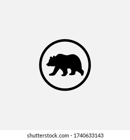 grizzly bear graphic element Illustration template design