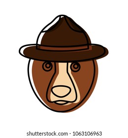 grizzly bear with hat