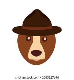 grizzly bear with hat