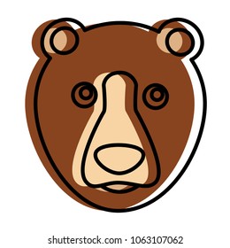 grizzly bear head character