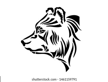 Grizzly Bear Head Vector Illustration