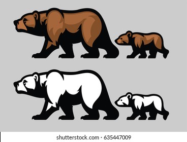 grizzly bear and her cubs