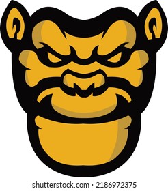 Grizzly bear or honey icon, polar bear head face silhouette logo design icon. bear Mascot logo Design, bear Head design for Logo, Gorilla head mascot icon design, Animal mascot web icon Silhouette