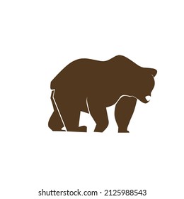 Grizzly bear icon vector art illustration, can be used for logo, icon, t shirt print and other.