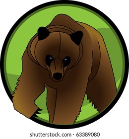 Grizzly Bear Grizzly bear illustration, separated into layers for easy editing.