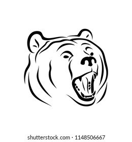 Grizzly bear - isolated vector illustration