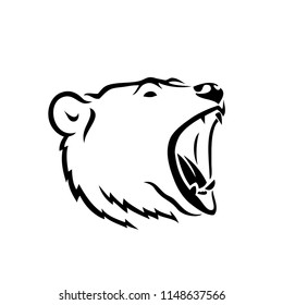 Grizzly bear - isolated vector illustration