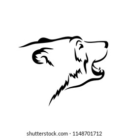 Grizzly bear - isolated vector illustration