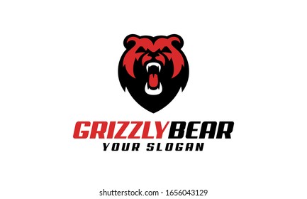 Grizzly Bear Logo Design Template