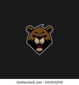 Grizzly Bear Logo Mascot Emblem