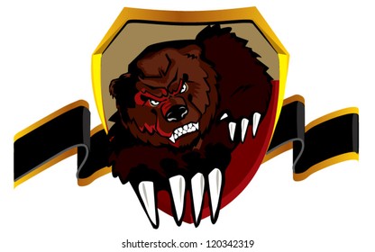 Grizzly Bear Mascot Body with Paws and Claws