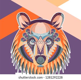 grizzly bear mascot - Vector