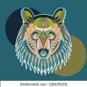 grizzly bear mascot - Vector