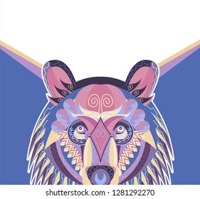 grizzly bear mascot - Vector