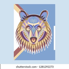 grizzly bear mascot - Vector