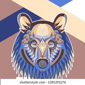 grizzly bear mascot - Vector