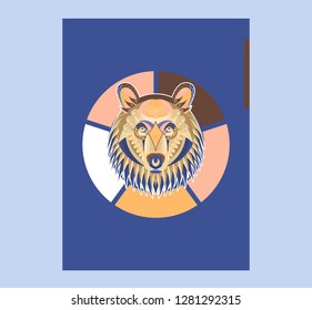 grizzly bear mascot - Vector
