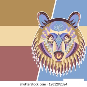 grizzly bear mascot - Vector