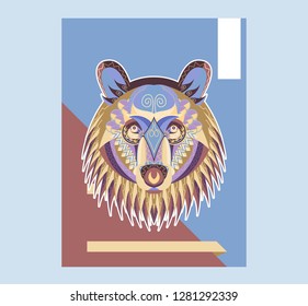 grizzly bear mascot - Vector