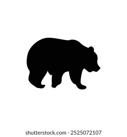 Grizzly bear or polar bear silhouette vector for website