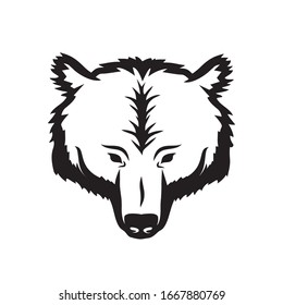 Grizzly bear sign - vector illustration